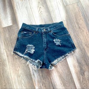 Lee high waist distressed cutoff shorts